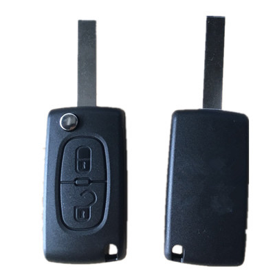 QKY002003 for Peugeot 307 Remote Key 2 Button 433MHz ASK hu83 blade 