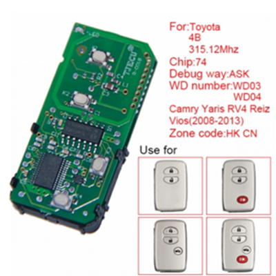 QKY013060 ffor Toyota smart card board 4 buttons 315.12MHZ number 271451-3370-Eur