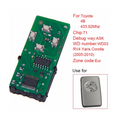 QKY013065 for Toyota smart card board 4 buttons 433.92MHZ number 271451-0111-Eur